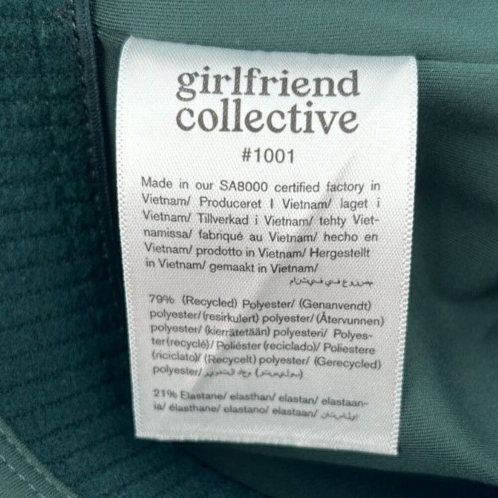 GIRLFRIEND COLLECTIVE Dark Green Topanga Athletic Workout Sports Bra Size 4XL - Picture 4 of 4